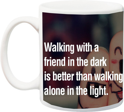 Stylotrendz Walki Ceramic Mug(325 ml), White