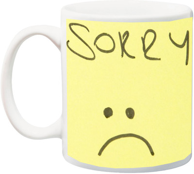 

Stylotrendz Sorry Ceramic Mug(325 ml), Yellow