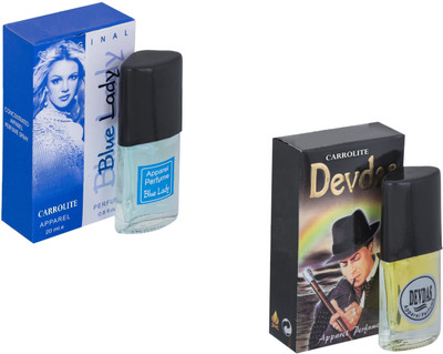 

Carrolite Set of 2 Blue lady-Devdas Perfume Eau de Parfum - 20 ml(For Men & Women)