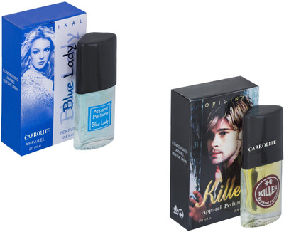 

Carrolite Set of 2 Blue lady-Killer Perfume Eau de Parfum - 20 ml(For Men & Women)