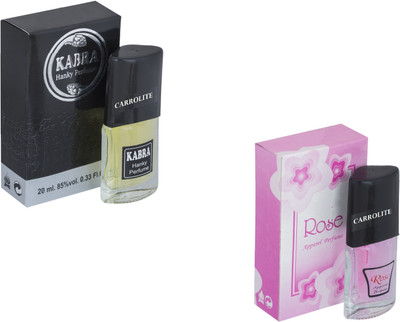 

Carrolite Set of 2 Kabra Black-Rose Perfume Eau de Parfum - 20 ml(For Men & Women)