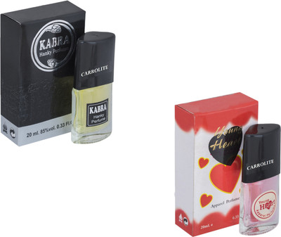 

Carrolite Set of 2 Kabra Black-Younge Heart Red Perfume Eau de Parfum - 20 ml(For Men & Women)