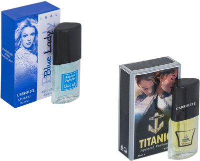 

Carrolite Set of 2 Blue lady-Titanic Perfume Eau de Parfum - 20 ml(For Men & Women)