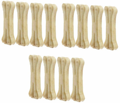 

SAWAY Raw Hide Press Bone (3"Inch 12 Piece) Chicken, Beef Dog Chew(350 g, Pack of 3)