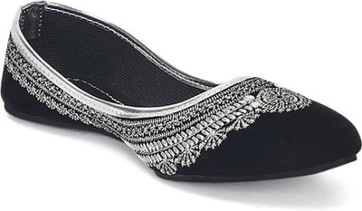 

Ethnic velvet jutis Jutis For Women(Black, Black silver