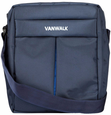

VANWALK Men Casual Blue Nylon Sling Bag