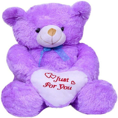 

GVC Toys Cute Purple Fur & Heart Teddy Bear - 80 cm(Purple)