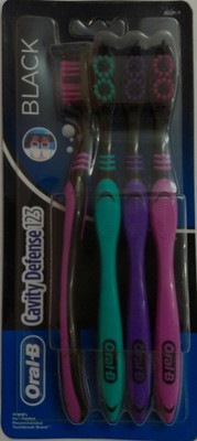 

Oral-B Cavity Defense 123 Black Medium Toothbrush(Pack of 4)