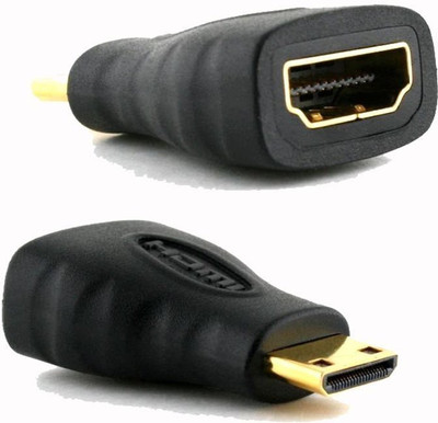 

LipiWorld TV-out Cable (Pack-2)HDMI Female (Type-A) to Mini HDMI Male (Type-C) Connector Converter Adapter-(HDMI Type-A to C Adapter(Black, For Laptop)