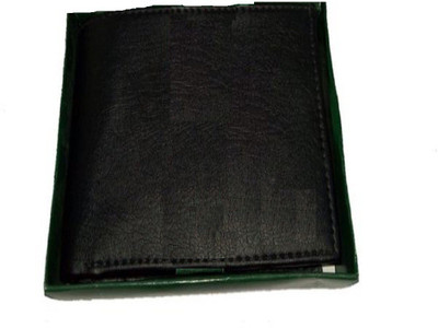 

Tan Wallet Men Black Artificial Leather Wallet(3 Card Slots), Black;brown