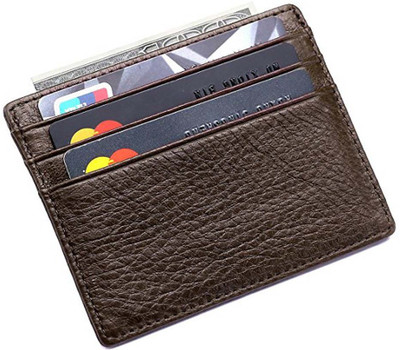 

Wildmount Men Brown Genuine Leather Card Holder(6 Card Slots)