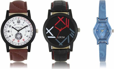 LOREM LR-11-12-0218 Attractive Stylish Combo Watch  - For Men & Women   Watches  (LOREM)