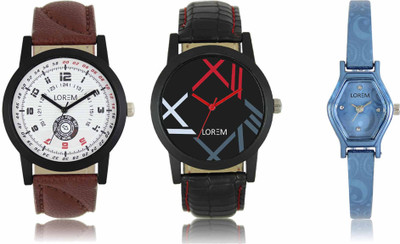 LOREM LR-11-12-0218 Attractive Stylish Combo Watch  - For Men & Women   Watches  (LOREM)