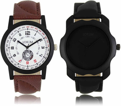 View LOREM LR-11-22 Attractive Stylish Combo Watch  - For Men Wrist Watches Price Online(LOREM)