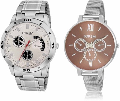 LOREM LR-101-214 Attractive Stylish Combo Watch  - For Men & Women   Watches  (LOREM)