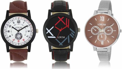 LOREM LR-11-12-0214 Attractive Stylish Combo Watch  - For Men & Women   Watches  (LOREM)