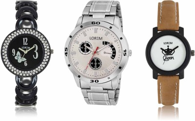 LOREM LR-101-201-209 Attractive Stylish Combo Watch  - For Men & Women   Watches  (LOREM)