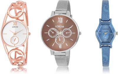 LOREM LR-213-214-218 Attractive Stylish Combo Watch  - For Women   Watches  (LOREM)