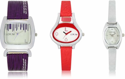 LOREM LR-206-207-219 Attractive Stylish Combo Watch  - For Women   Watches  (LOREM)