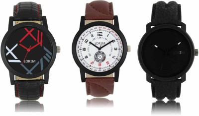 LOREM LR-11-12-21 Attractive Stylish Combo Watch  - For Men   Watches  (LOREM)