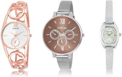 LOREM LR-213-214-219 Attractive Stylish Combo Watch  - For Women   Watches  (LOREM)