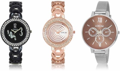 LOREM LR-201-202-214 Attractive Stylish Combo Watch  - For Women   Watches  (LOREM)