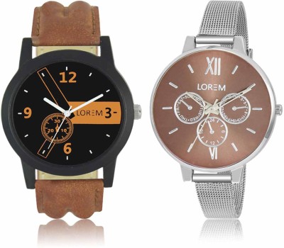 LOREM LR-01-0214 Attractive Stylish Combo Watch  - For Men & Women   Watches  (LOREM)