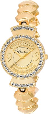Rich Club RC-5365 Gold Diamond Analog Metallic Watch  - For Girls   Watches  (Rich Club)