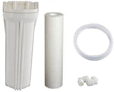 

Morning Star Technology pre filter housing, 10" sediment filter, 2 connectors (1/4") and 2 m 1/4" pipe Pre filter, extra protection bowl, extra filter suitable for all water filter Solid Filter Cartridge(5, Pack of 5)