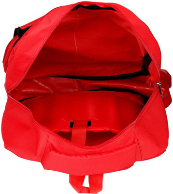 

Snoogg Eco Friendly Canvas Multicolor Waves Designer Backpack Rucksack School Travel Unisex Casual Canvas Bag Bookbag Satchel 5 L Laptop Backpack(Red)