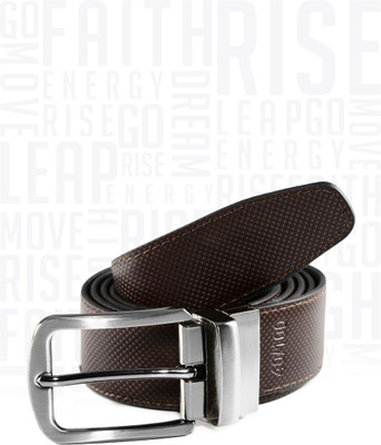 

Metronaut Men Casual Brown Genuine Leather Belt, Black/brown