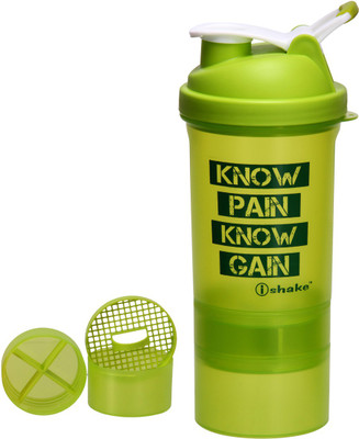 

iShake Green Body White Lid Matrix 500 ml Shaker(Pack of 1, Green, White)