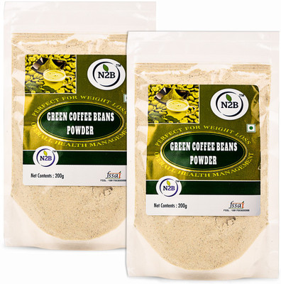 

N2B 200g Pack of 2 100% Natural And Unroasted Green Coffee Beans Powder Instant Coffee(2 x 100 g, Green Coffee Flavoured)