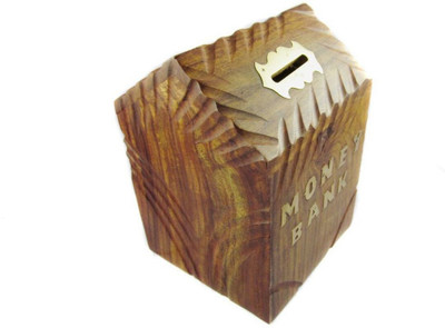 Foreveryang Cute Kids Stealing Coins Cents Penny Buck Saving Money - b2y handicrafted wooden money bank home style brown kids piggy coin box giftshandicrafted wooden money bank