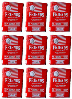 

Friends HOSPITAL FOR WAIST SIZE 28"-44" INCHES Adult Diapers - M(90 Pieces)