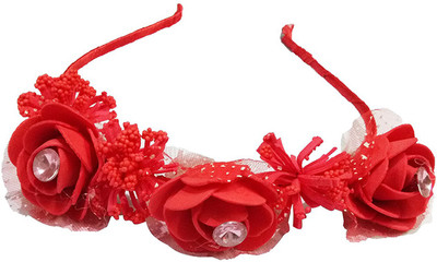 

Foreignholics Beautiful Red Flowers Hair Clip For Girls, Kids Hair Band, Head Band(Red)