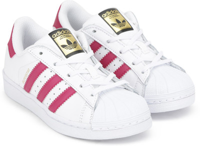 

ADIDAS ORIGINALS Boys & Girls Lace Sneakers(White, Ftwwht/bopink/ftwwht