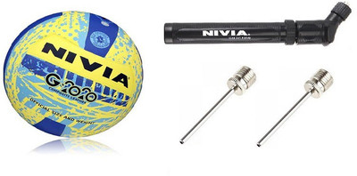 

Nivia Combo Of Three, One G-2020 Volleyball , One Double Action Ball Pump and Two Needle- Volleyball Kit
