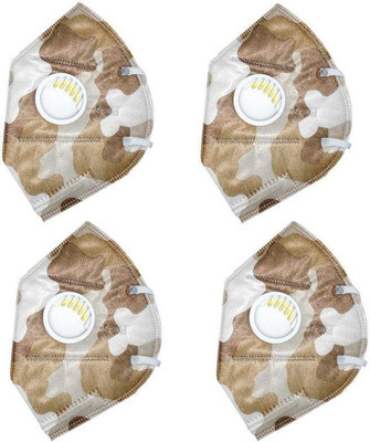 

AutoKraftZ PM2.5Anti-Pollution, Anti Dust Mask with valve (Brown) - Pack of 4 Optimum military Design PM2.5 Anti-Pollution, Anti Dust face Mask (Brown) Pack of 4 Mask