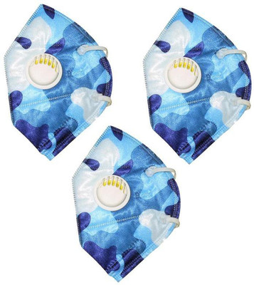 

AutoKraftZ PM2.5 Anti-Pollution, Anti Dust Mask with valve (Blue) - Pack of 3 Optimum military Design PM2.5 Anti-Pollution mask (Blue) Pack of 3 Mask