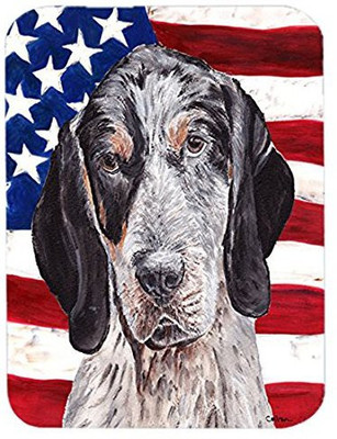 

Caroline's Treasures Blue Tick Coonhound with American Flag USA MousePad Mousepad(Multicolor)