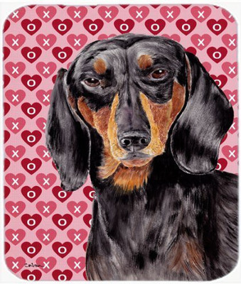 

Caroline's Treasures Dachshund Black & Tan Hearts Love Valentine's Day MousePad Mousepad(Multicolor)