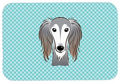

Caroline's Treasures Checkerboard Blue Saluki MousePad Mousepad(Multicolor)