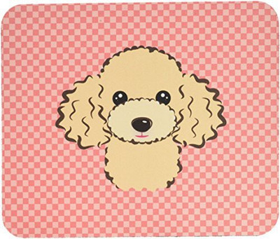 

Caroline's Treasures Checkerboard Pink Buff Poodle MousePad Mousepad(Multicolor)