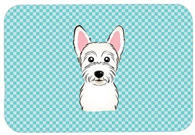 

Caroline's Treasures Checkerboard Blue Westie MousePad Mousepad(Multicolor)