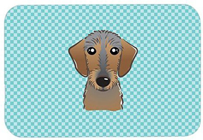 

Caroline's Treasures Checkerboard Blue Wirehaired Dachshund MousePad Mousepad(Multicolor)