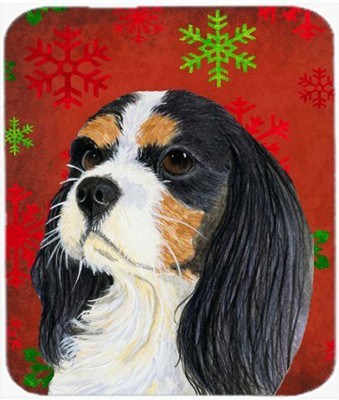 

Caroline's Treasures Cavalier Spaniel Red Green Snowflakes Christmas MousePad Mousepad(Multicolor)