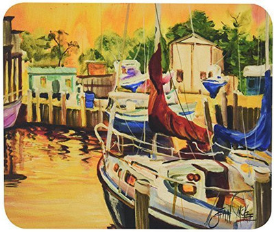 

Caroline's Treasures Sunset Bay Sailboat MousePad Mousepad(Multicolor)