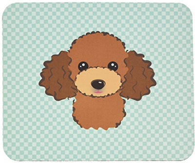 

Caroline's Treasures Checkerboard Blue Chocolate Brown Poodle MousePad Mousepad(Multicolor)