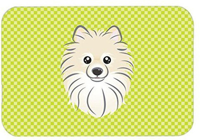 

Caroline's Treasures Checkerboard Lime Green Pomeranian MousePad Mousepad(Multicolor)
